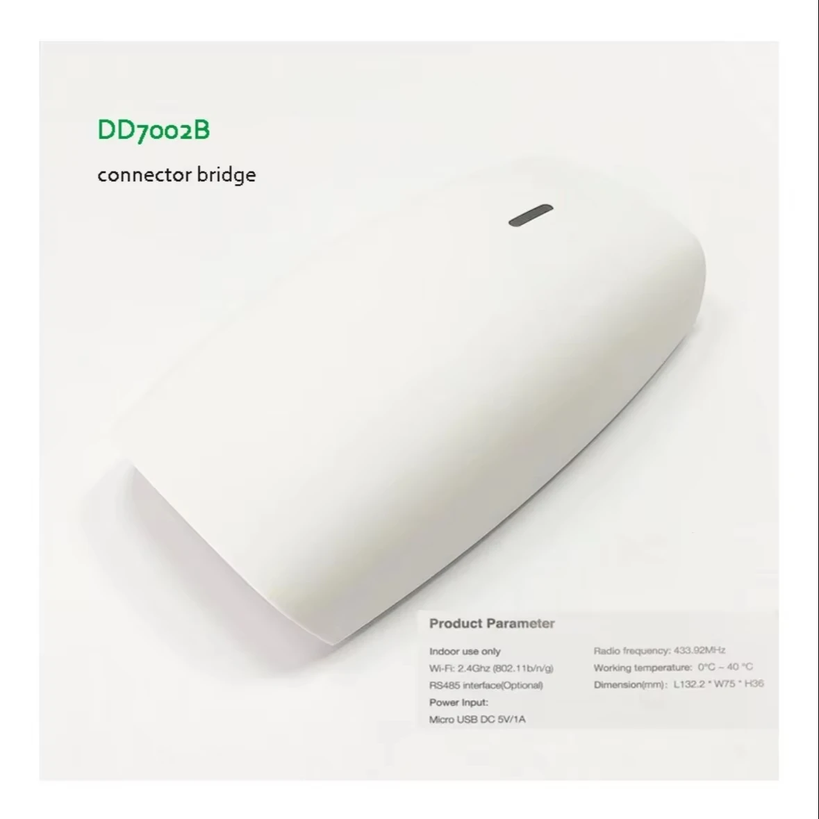 DD7002B 433MHz connector bridge link motorized shutters blinds curtain into wifi ,control via smart app Alexa google home