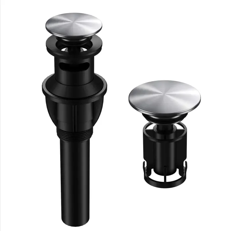 Hot Sales Pop Up Sink Drain with Overflow Sink Drain for Bathroom Vessel Sink- Polished Chrome Gold Brushed Matte Black