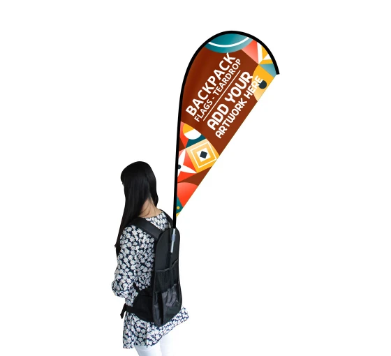 High Quality Walking Body Backpack Teardrop Banner Flag