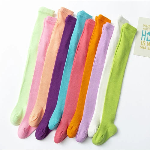 
high quality little girls tight leggings candy color kids cotton stockings 