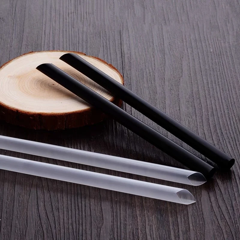 Atops 6mm 8mm 10mm 12mm black plastic straw plastic  drinking  straws