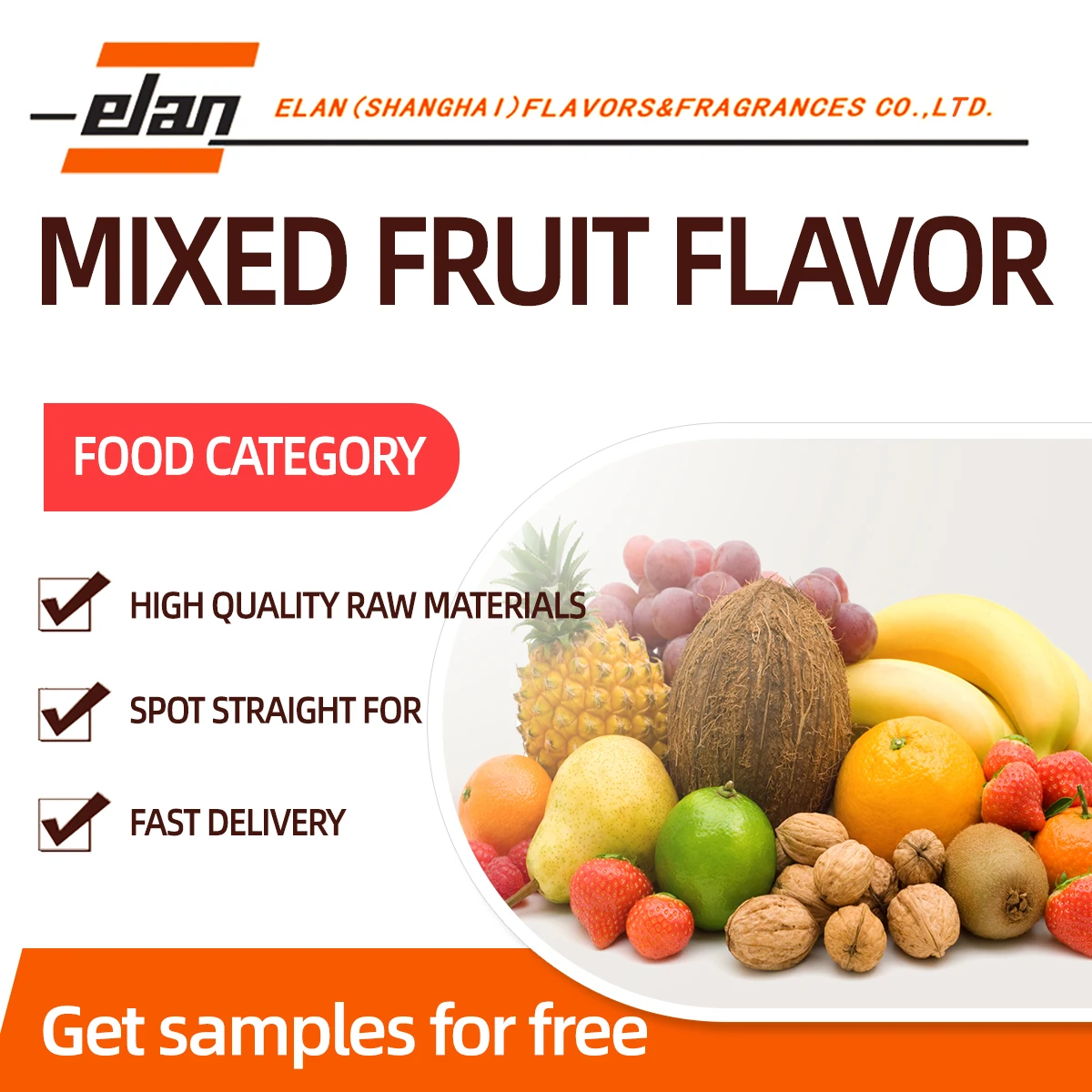 applicable to dairy products and beverages Mixed Fruit Flavor