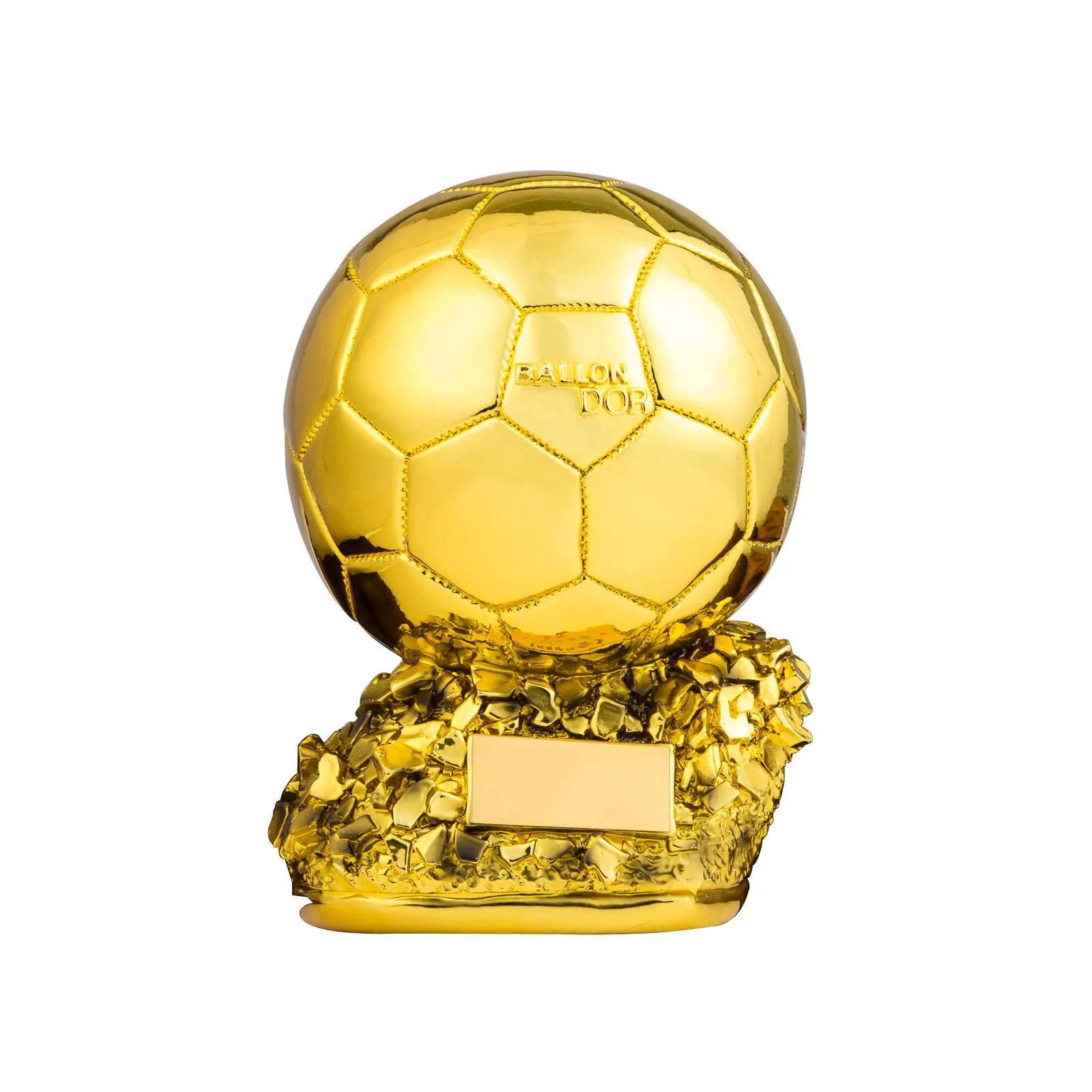Custom Resin Memorial Cup Soccer Match Trophy  Electroplated Sport Football  Trophy Souvenir