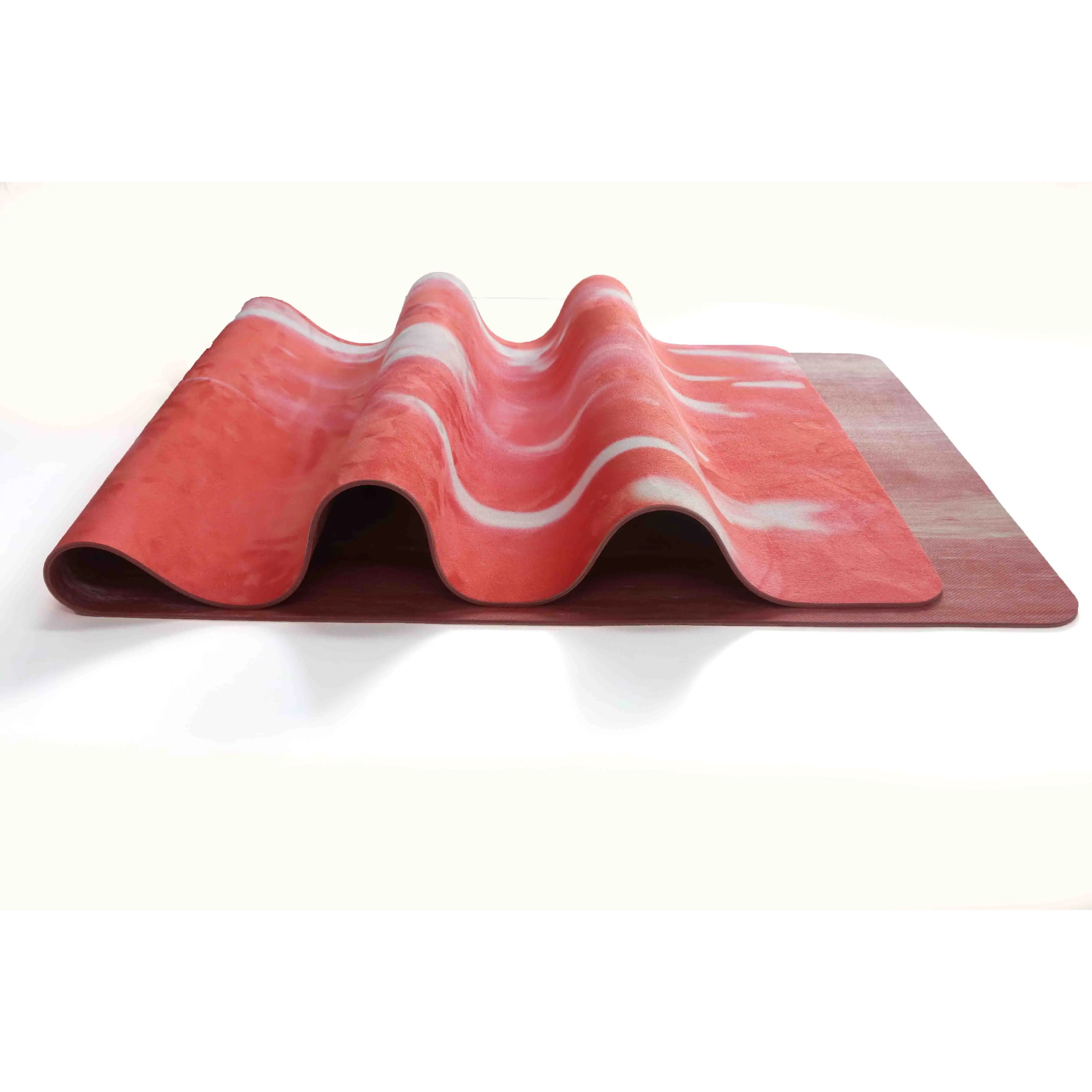 Competition eco friendly yoga mat full color printed suede custom yoga mat with strap manufacturer wholesale factory price