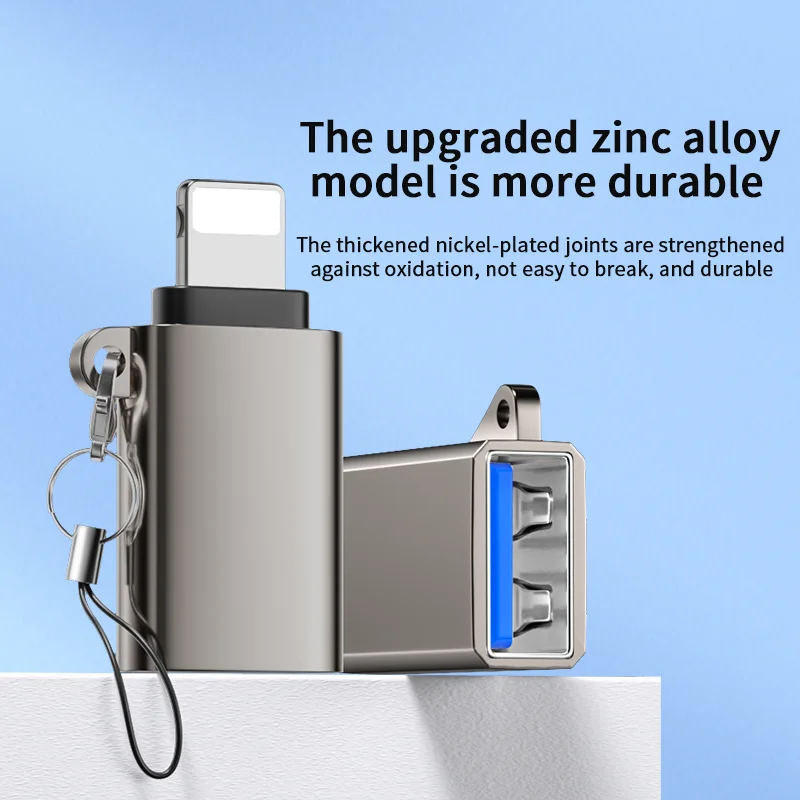 otg adapter,adapter for apple,sma usb adapter,8Pin0 to usb  adapter, male to ios 8 pin female connector otg usb adapter