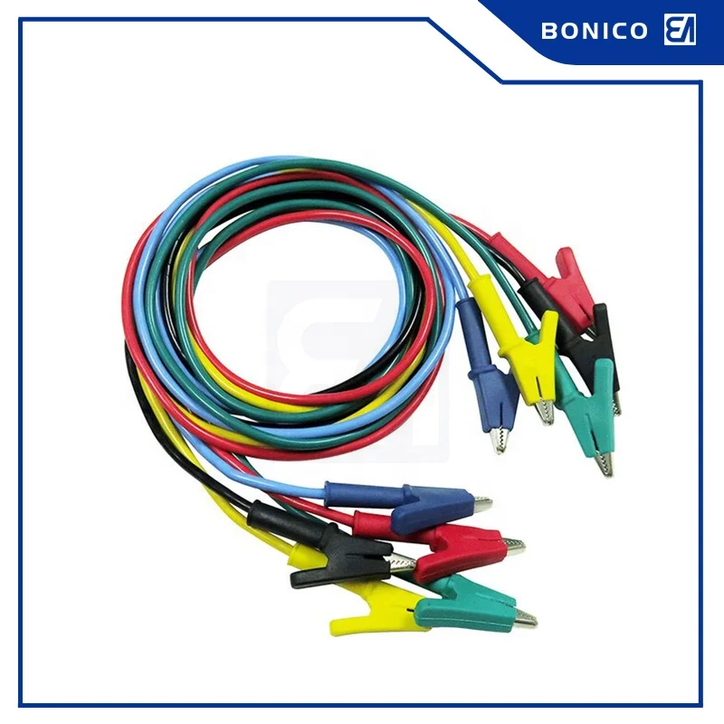56MM Five Color Highly Conductive Crocodile Alligator Clip Test Lead Jumper