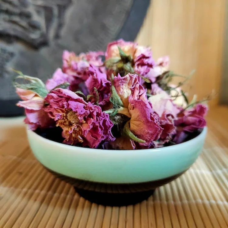 4015 Wholesale Natural Dried Damask Pink Rose Buds Tea Flavor Tea Edible Dry Rosa Damascenarose Flower