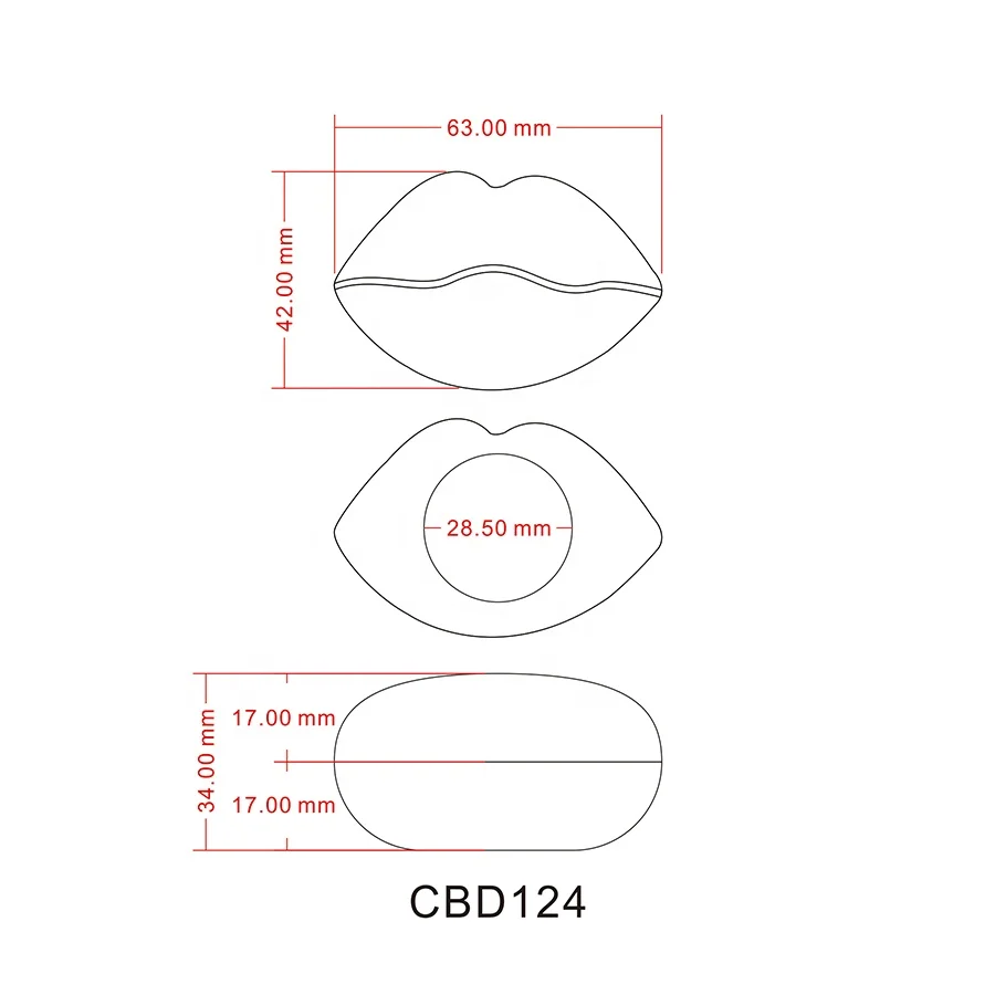 Пустая бутылка для губ 17,8 г, контейнер для макияжа, косметическая упаковка, Новая уникальная пластиковая Косметическая банка в форме губ