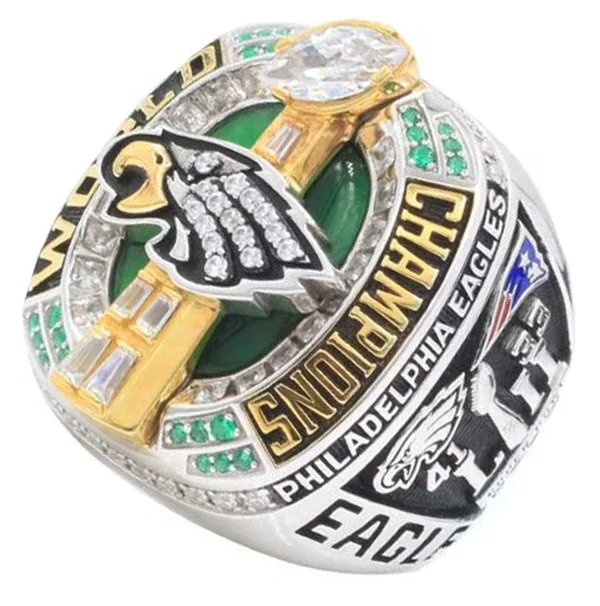 Antique finished 925 sterling silver national football championship ring men ring