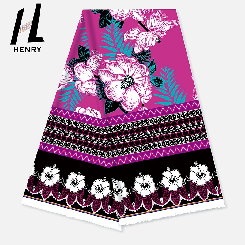 Blooming flowers Gorgeous solid color background with lace pattern compact pattern digital print bright flower fabric