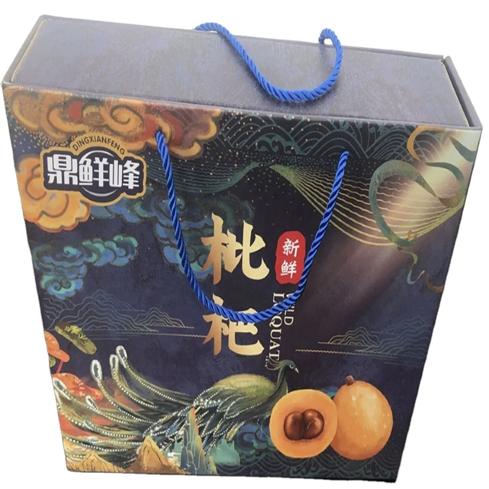 wholesale WILD  loquat box/ Durable Custom Corrugated Packaging Banana/Loquat Fruit Box For Shipping