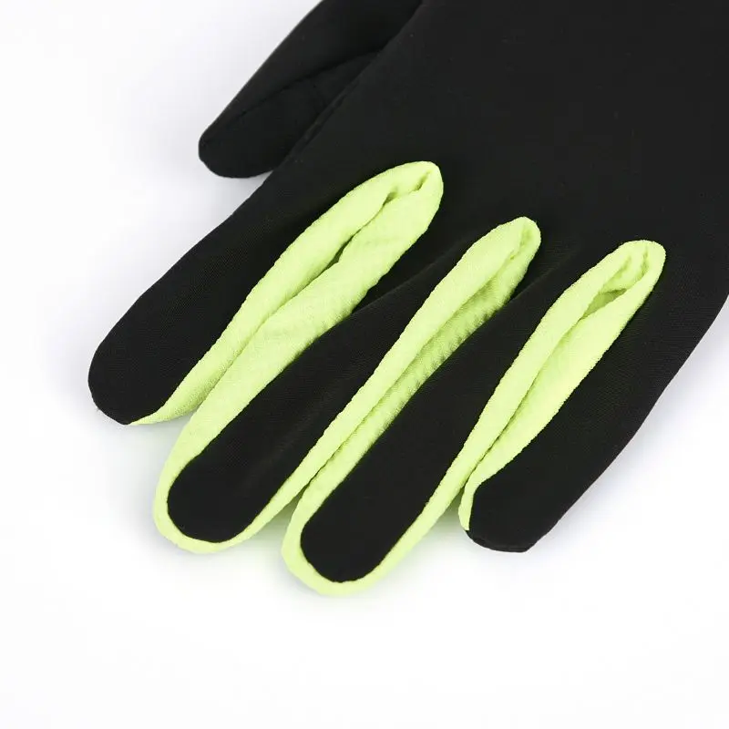 Custom Running Gloves Waterproof Cycling With Fluorescent Color Lightweight Knitted Running Gloves Touch Screen