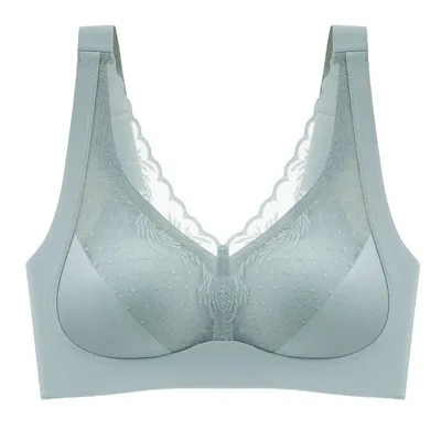 Western 2021 New No Steel Ring Bra Thin Breathable Gathered Sports Bra  Latex Seamless Sleep Women Underwear