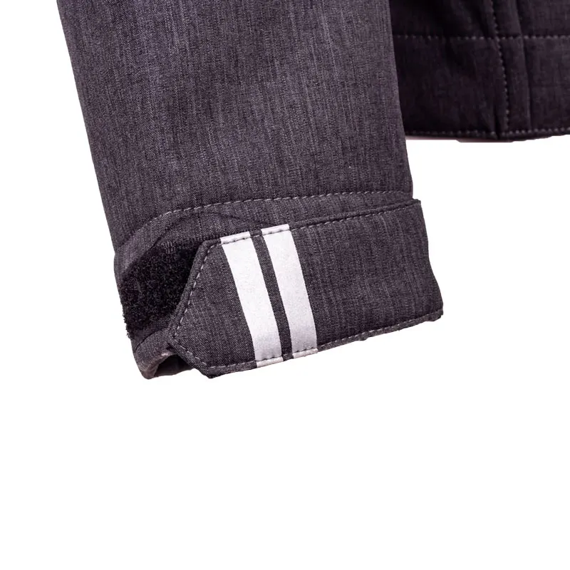 Black Bonded Plus Size Winter Outdoor Softshell Jacket For Men clothing