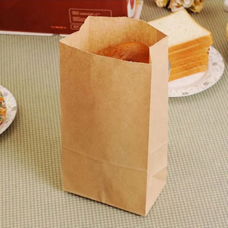SOS White custom style logo print kraft paper sandwich bag without handle