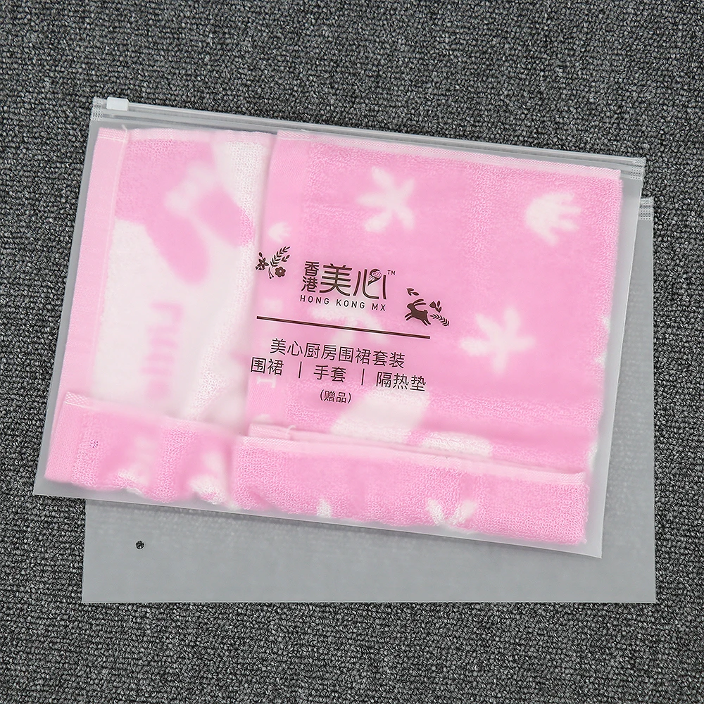 GRS eco friendly plastic package custom clothing packaging clothes bag zip lock frosted zipper ziplock bags for clothes clothing