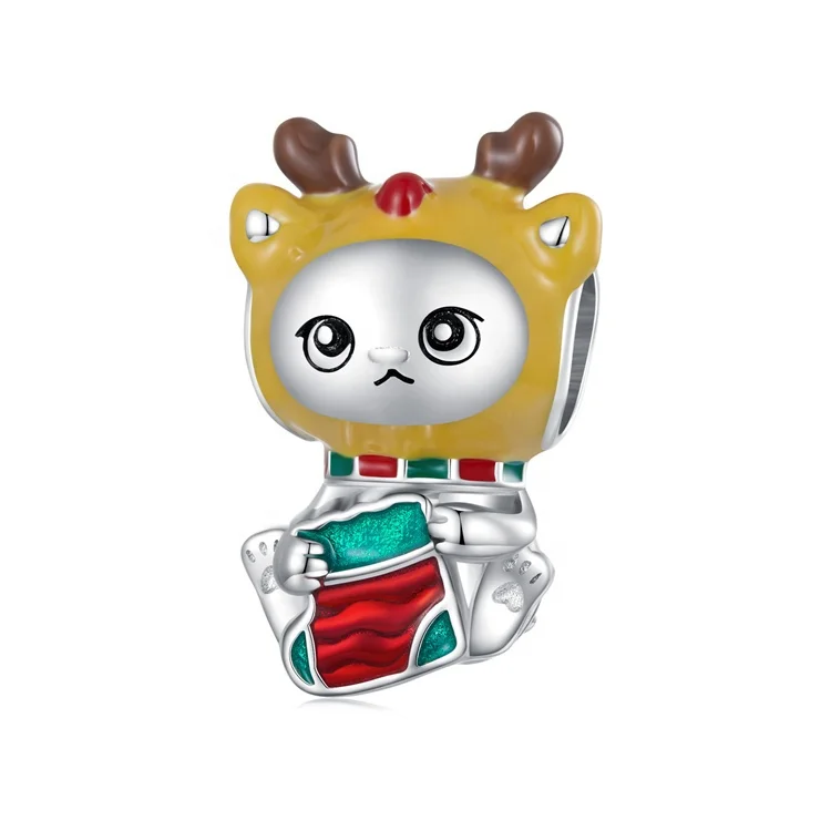 cat advent calendar memorial diy charms girly colorful 925 silver new year dainty silver jewellery christmas bracelet charm