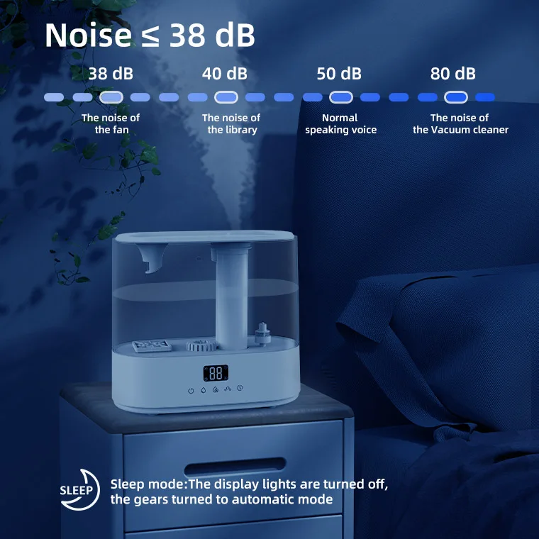 Ультразвуковой туманообразователь и постоянной влажности очистки воды стерилизация регулируемый уровень влаги гостиная умный увлажнитель