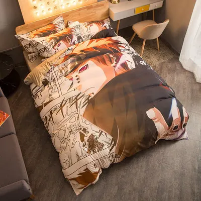 One Piece Luffy Narutos Dragon Ball goku anime bedding set 3 pieces pillowcase pillowslip quilt duvet cover
