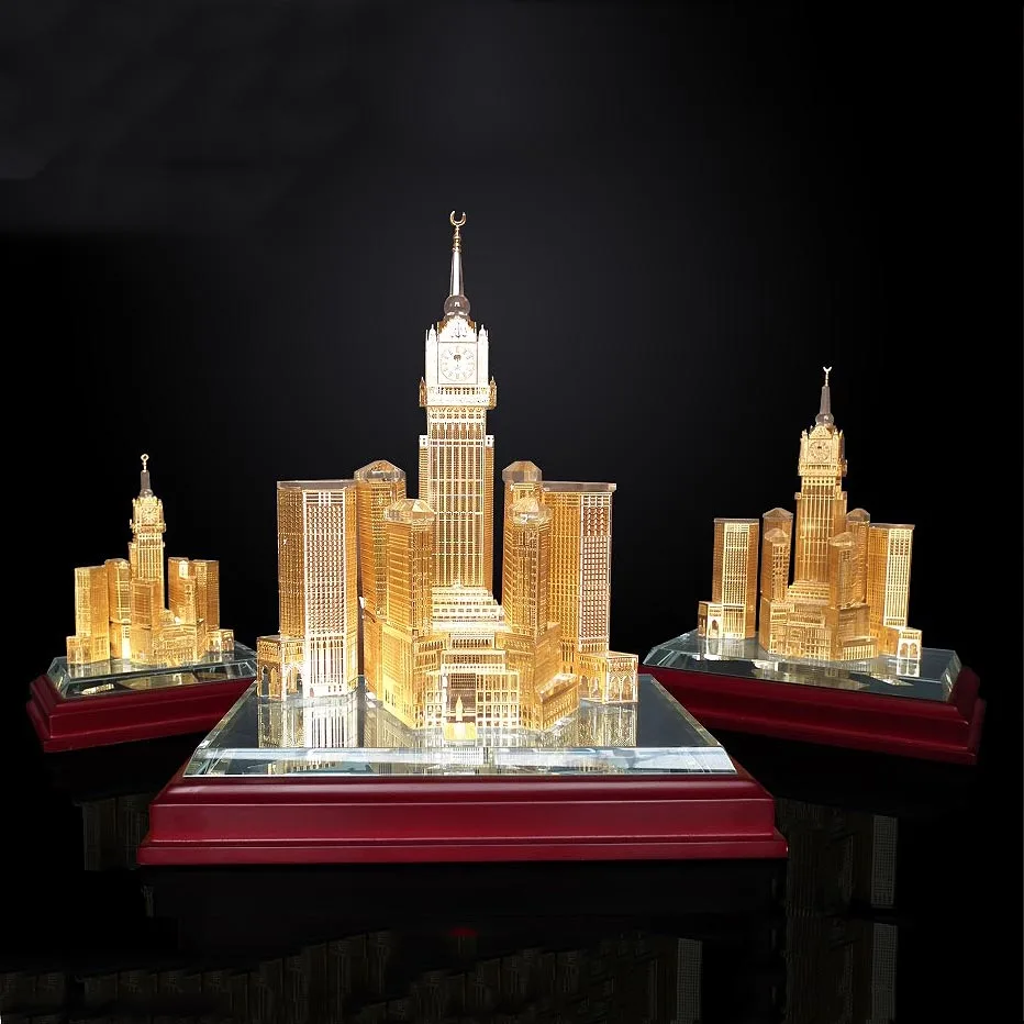 New Arrival Crystal Makkah Royal Clock Tower Model