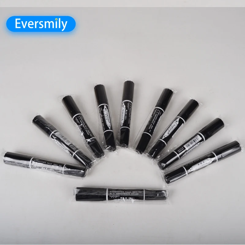 Flat Oblique Round Toe Oil Waterproof Permanent Double Head Black Office & School Supplies Painting Line Logistics Marker