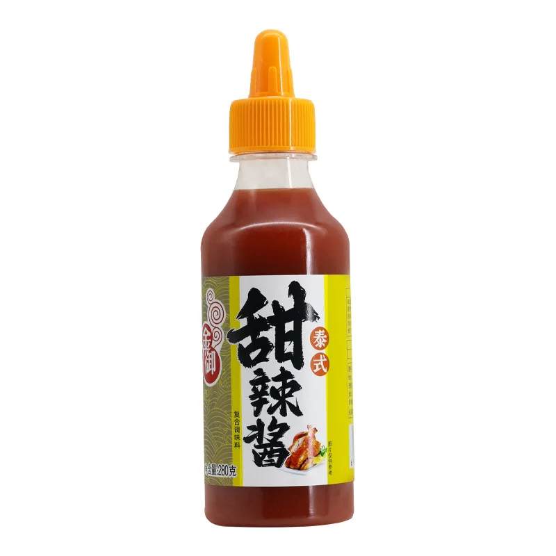 280ml Hot Selling OEM Sweet Spicy Sauce Supermarket Customized plastic sauce bottle squeeze