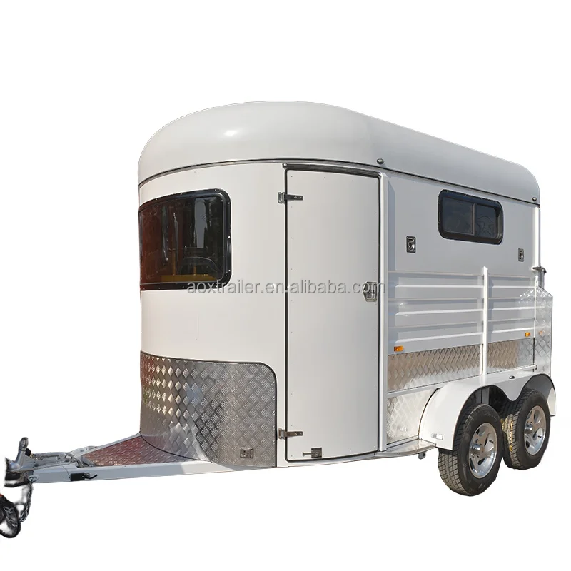 2-Horse Straight Load Trailer Good Selling Horse Float with Adrs Standard Trailers