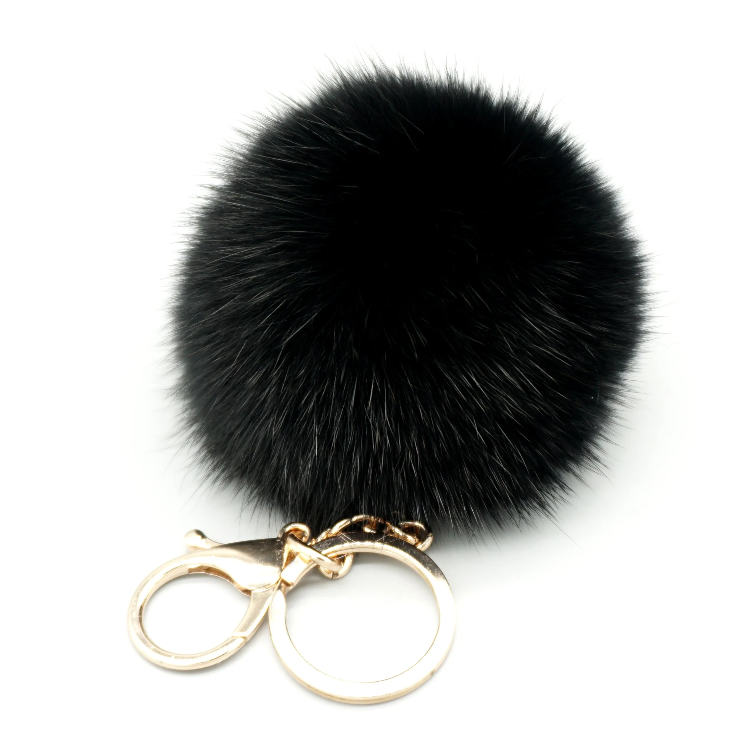 Wholesale Multicolor Good price cute all sizes real rabbit ball fur Pom Pom keychain as purse charm decoration