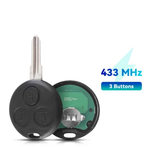 Remote Car Key For Mercedes Benz Key Smart Fortwo 450 Forfour Roadster Chiave 433MHz Auto 3 Buttons Key Fob Blade