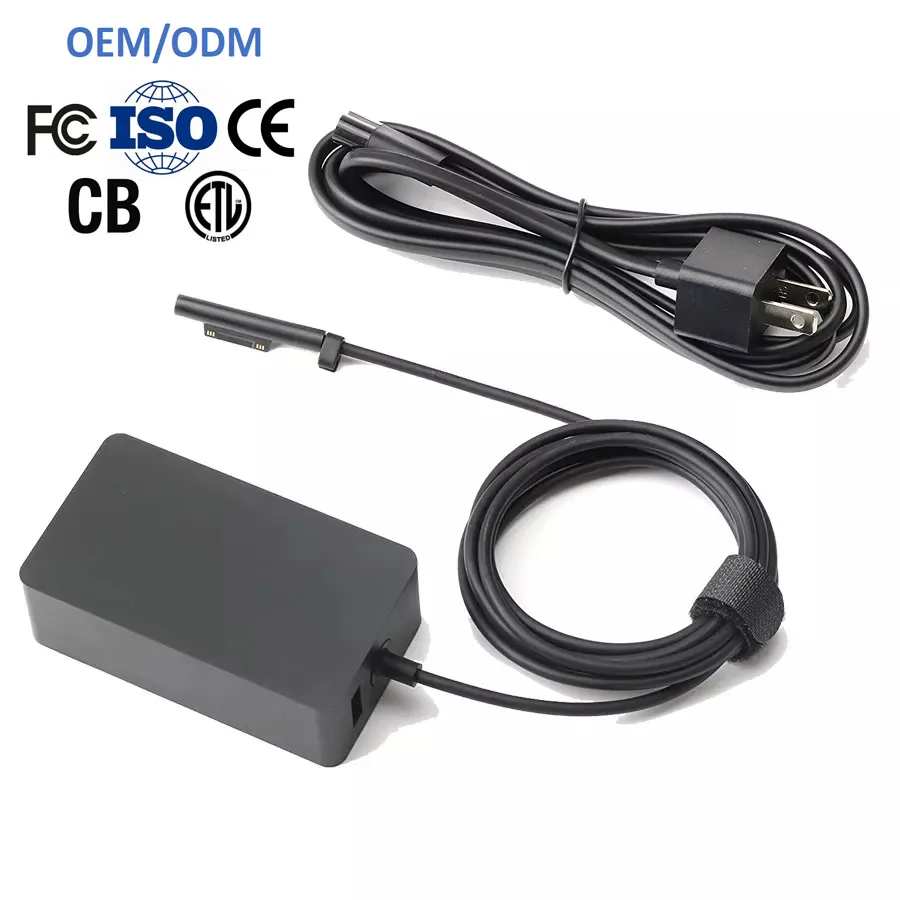 Зарядное устройство для ноутбука 65 Вт, 15 В, 4 а, адаптер питания переменного тока, зарядное устройство для Microsoft Surface Book Pro 3 Pro 4 1706