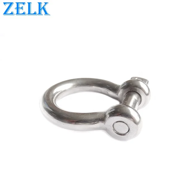 High Polished Rigging Shackle Stainless Steel European Type Bow Shackle