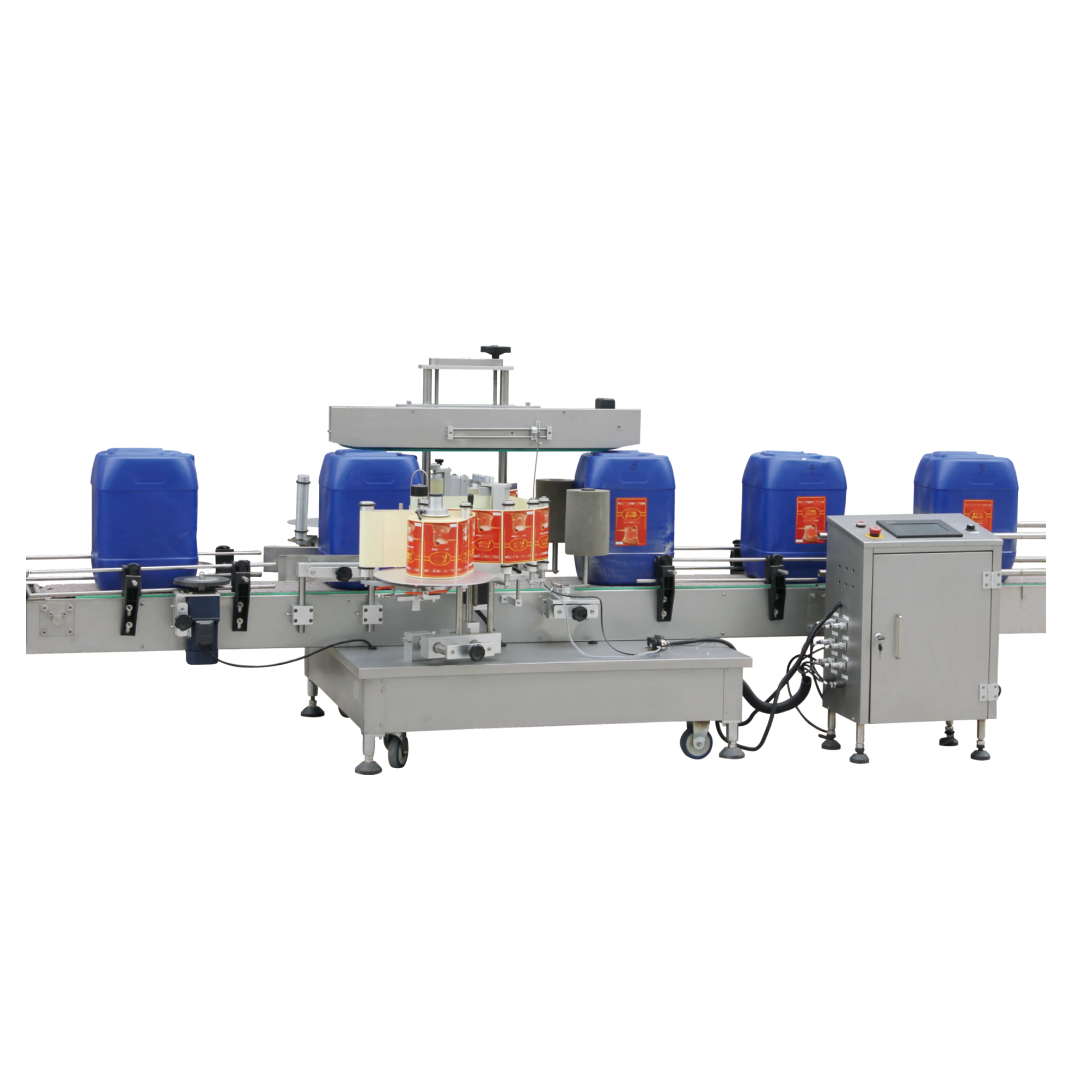 pet bottle labeling machine adhesive label for plastic drink food cosmetic pesticide ketchup bottles adhesive label machine