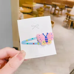 Cute rainbow colorful butterfly hairpin  hair clip set kids hair accessories