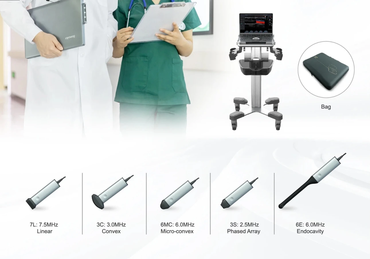 Chison Sonoair Portable machine color doppler ultrasound machine Medical Ultrasound system Scanner Sonoair70