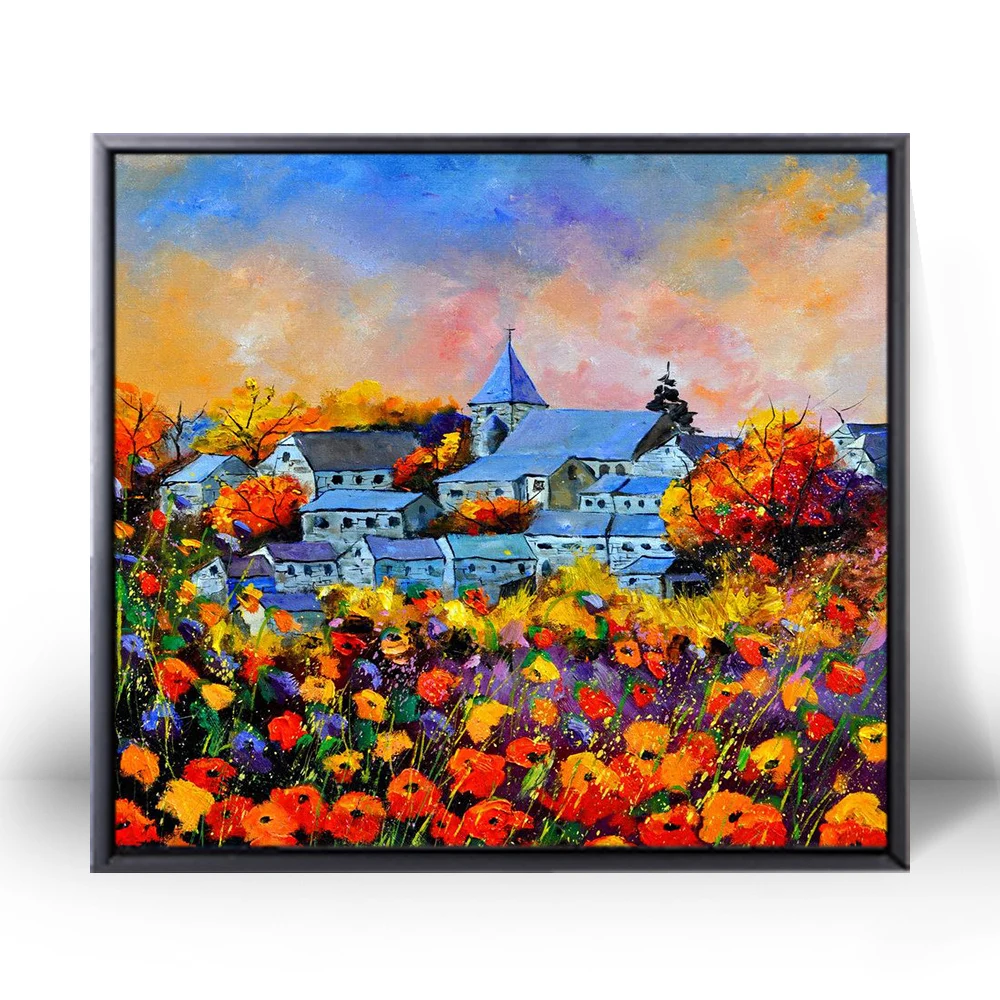 Handwork High quality canvas paintings landscape modern wall decor oil painting by hand