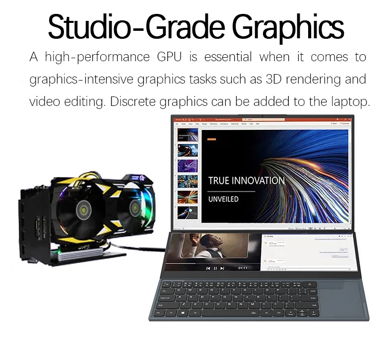 Core i9 10th brand new dual screen Notebook computer business laptop 16+14inch touchscreen DDR4 16GB SSD 1TB