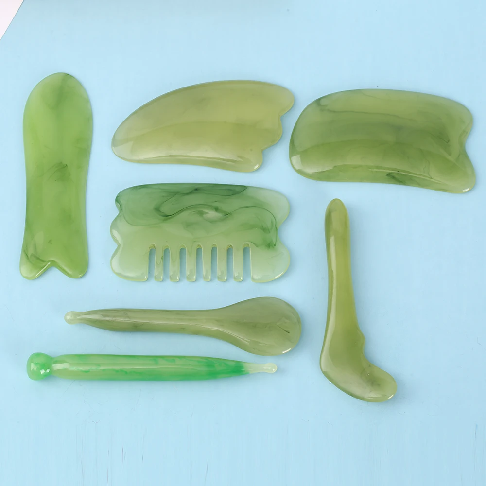 Face Lifting Slimming Anion light Wrinkle Remove scraping Bubuxy Jade other massage products Facial Massage Set