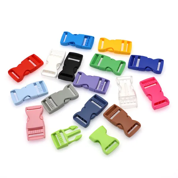 Original factory stock direct supply 25mm colorful custom adjustable plastic release buckle wholesale