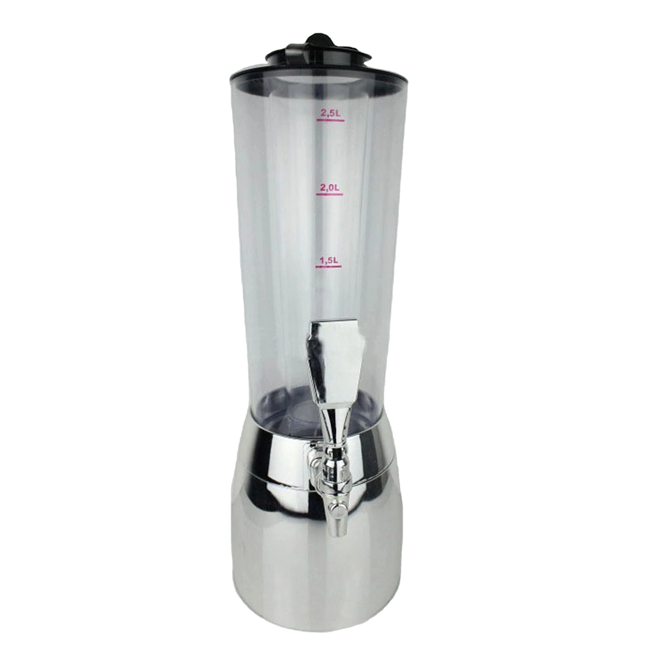portable 2.5L Beer Tower Beverage Juice Dispenser for Bar or KTV