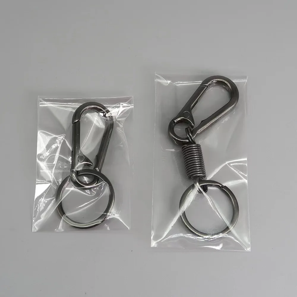 JK-YSK-002 Bulk Outdoor Metal Carabiner Keychain Safety Snap Hook Organizer Key Rings Chains Diy Crafts Accessories Buckle