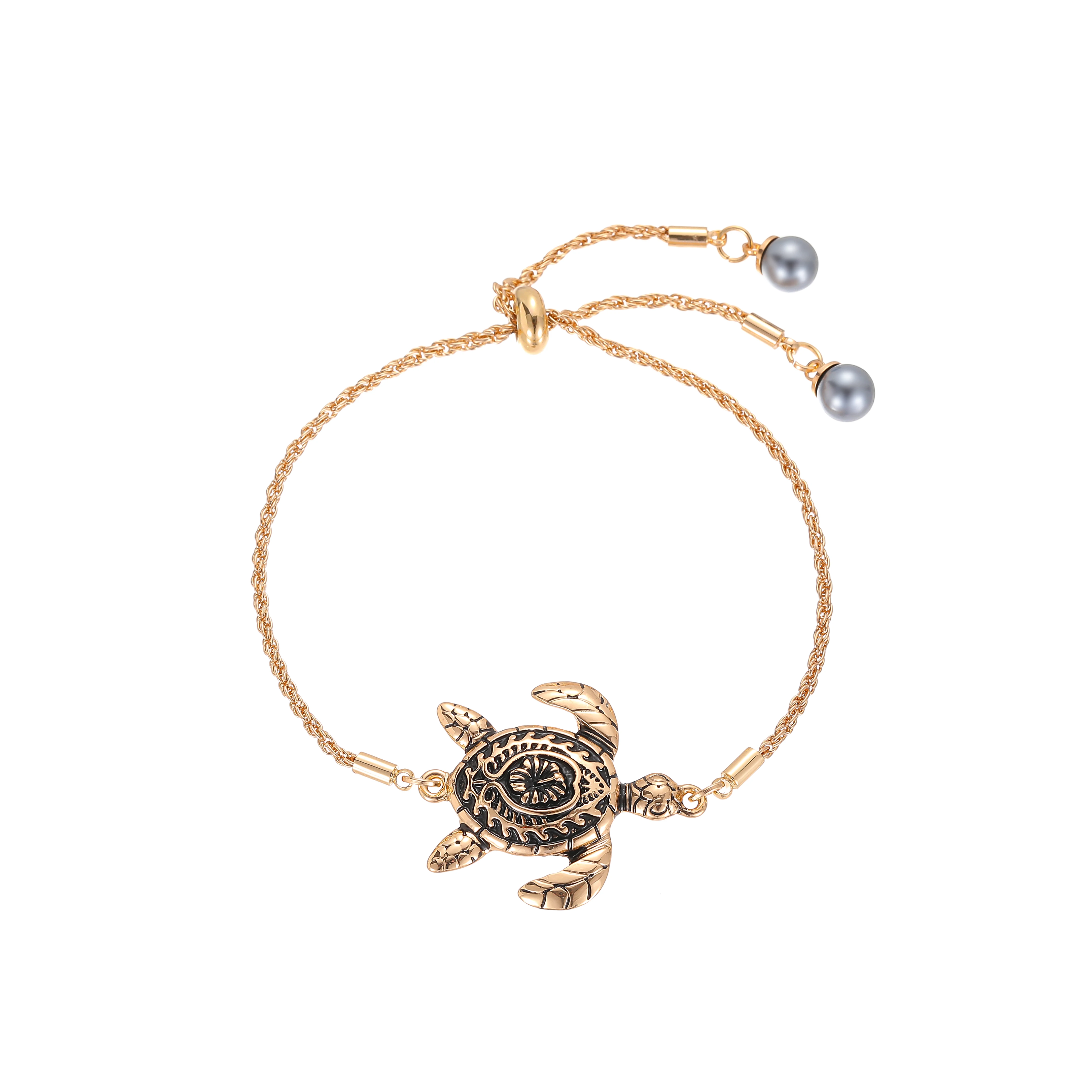 Wholesale Jewelry Luxury Adjustable Accessories Women Pearl Bracelet Tortoise Hawaiian Bracelet
