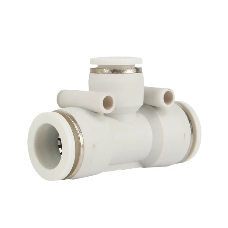 
XAKJ PE Union Tee Type EqualTube-to-Tube Adapter 3 Way Plastic PU Tube Pneumatic Air Fittings for Airhose 4mm to 16mm 