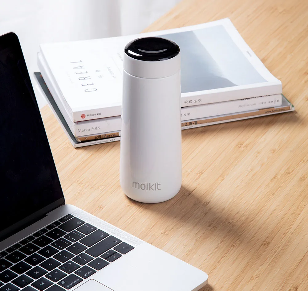 Термос премиум класса SS304 термос Вакуумная чашка кольцо-напоминание изолированные термосы фляжки с ЖК-экраном