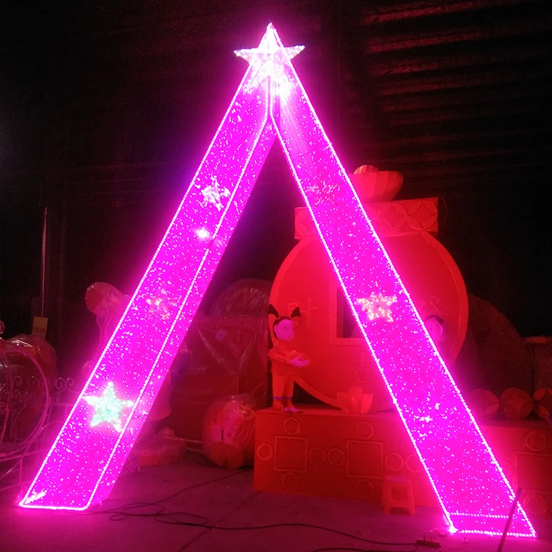 Christmas Arches Motif Lights Outdoors Decorative Lightings New Year Waterproof LED Festival Holiday Lanterns Decorations
