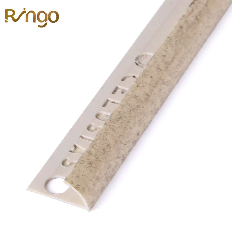 Foshan Ringo Customized Different Shapes Building Wall King High Quality Wall Floor Corner Edge PVC Plastic Tile Trim