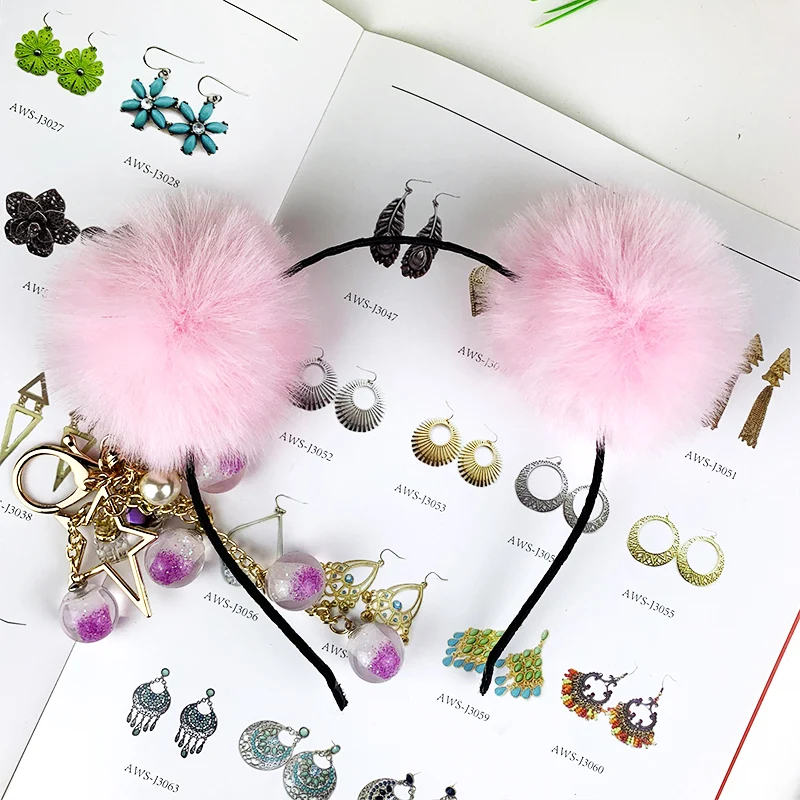 Customize Hair Color Lamp Head Band Plastic Hair Clasp