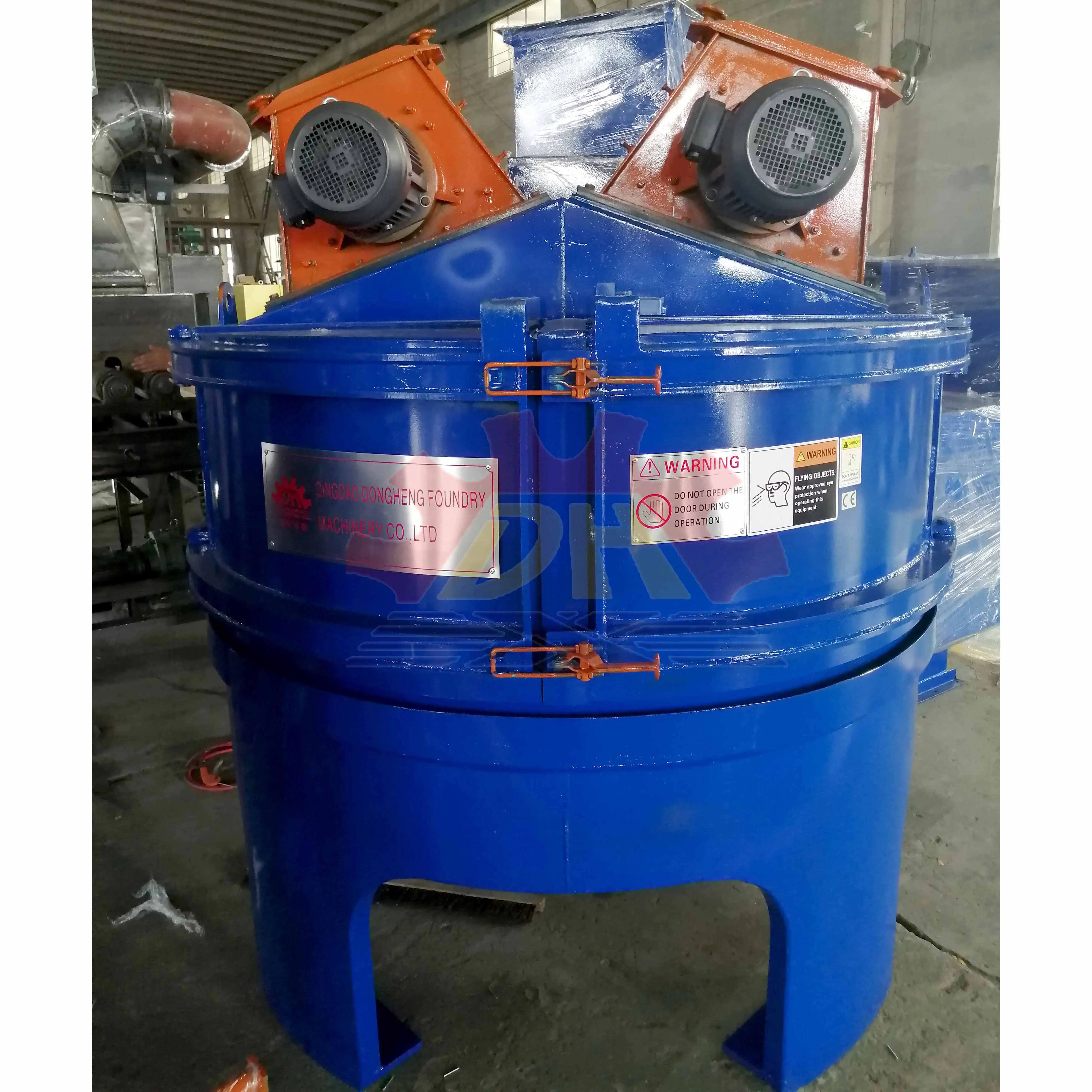 Double turntable Rotary Satellite Table Shot Blasting Machine for casting alloy wheel rim hub