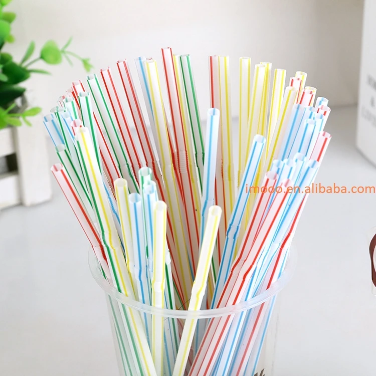 Factory Price 100pcs Drinking Straws Disposable Plastic Straw Kitchen Accessories for Wedding Party Supplies Home Bar