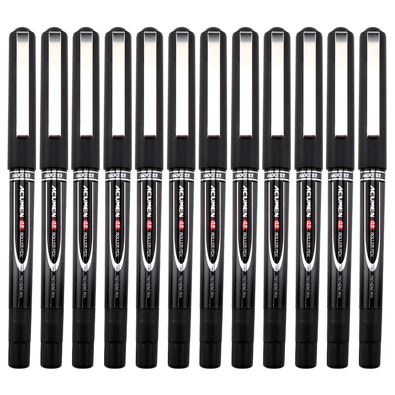 Baoke luxury direct liquid rollerball pen high quality office 0.5mm signature pen stainless steel tip