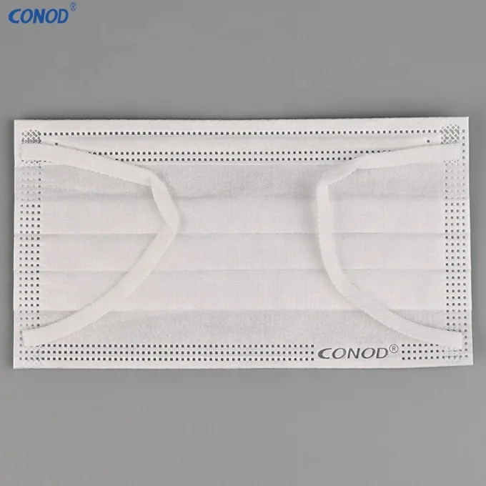 Green Medical Masks 3 Ply nose wire for medical mask New Style Medical  Fabric Face Mask Earloop Type